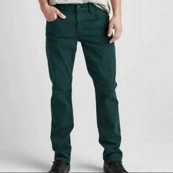 Hudson Blake Slim Straight Fit Teal Pants - Picture 1 of 7